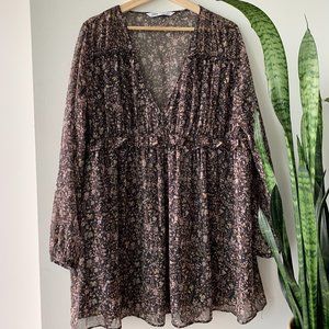 ZARA long sleeve mini dress